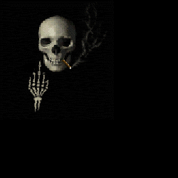 Skeleton Smoking